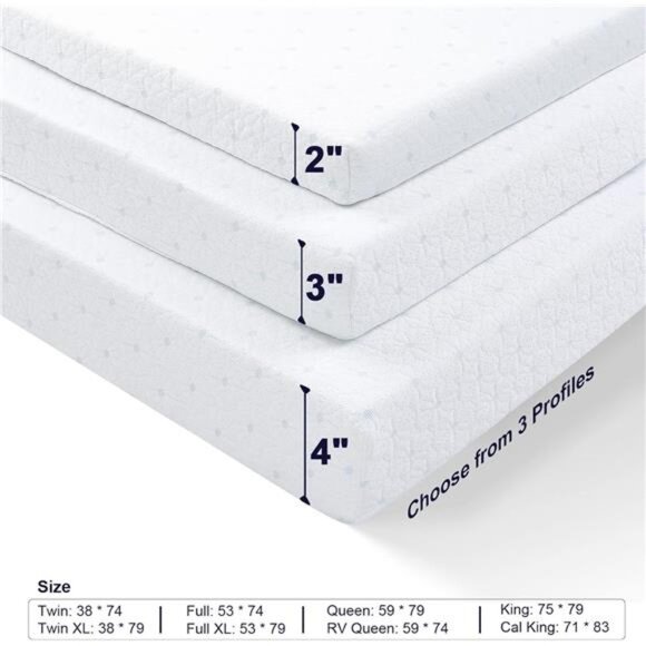 3 Inch King Mattress Topper Protector Cover, Oeko-Tex Certified, Bamboo Zippered - Picture 6 of 7